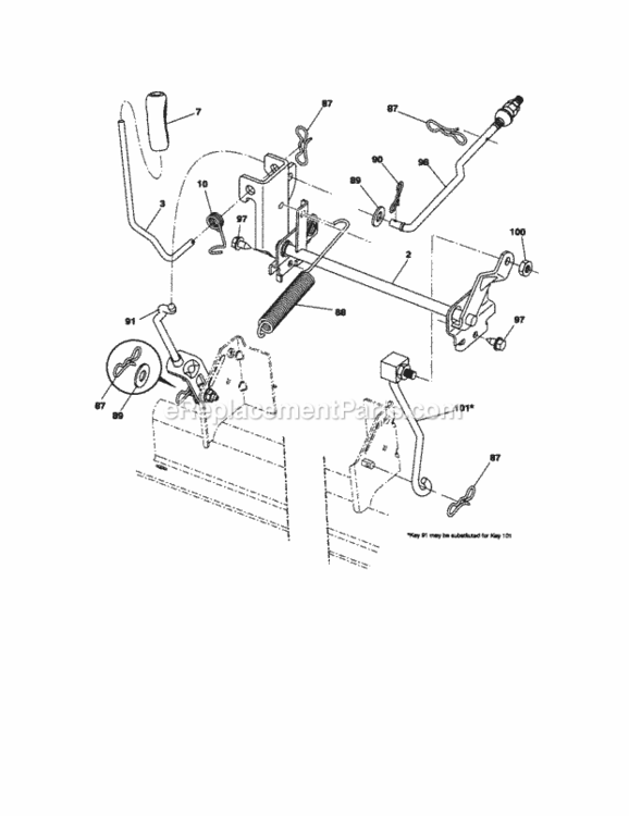 Page J Diagram and Parts List for 917254831  Craftsman Lawn Tractor