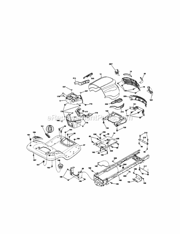 Page B Diagram and Parts List for 917254831  Craftsman Lawn Tractor
