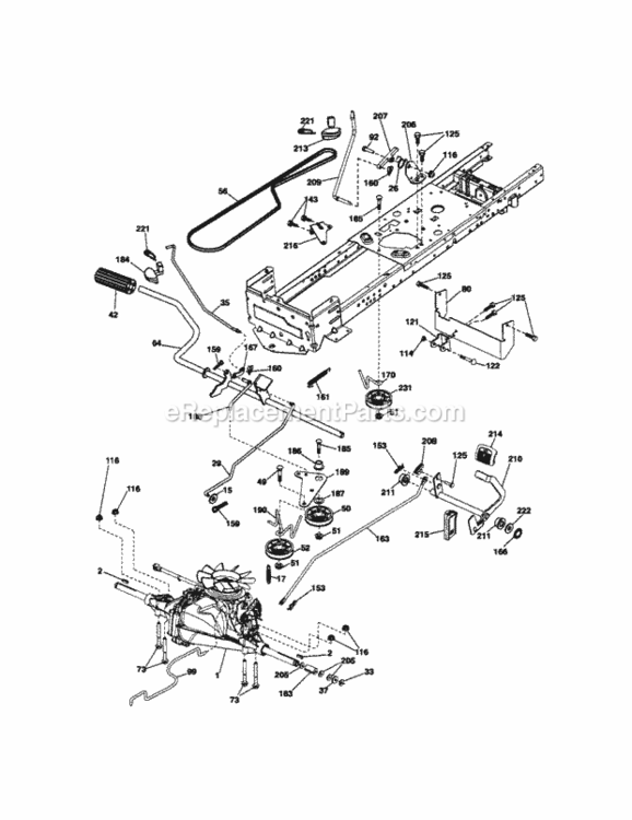 Page C Diagram and Parts List for 917254831  Craftsman Lawn Tractor
