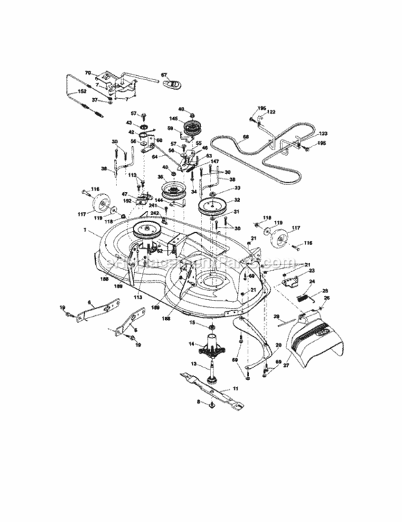Page G Diagram and Parts List for 917254831  Craftsman Lawn Tractor