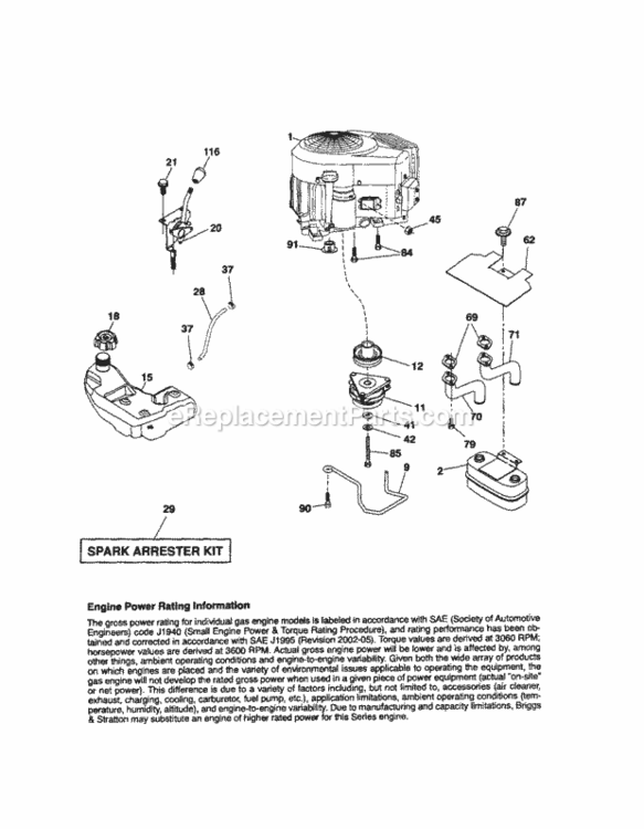 Page D Diagram and Parts List for 917254870  Craftsman Lawn Tractor