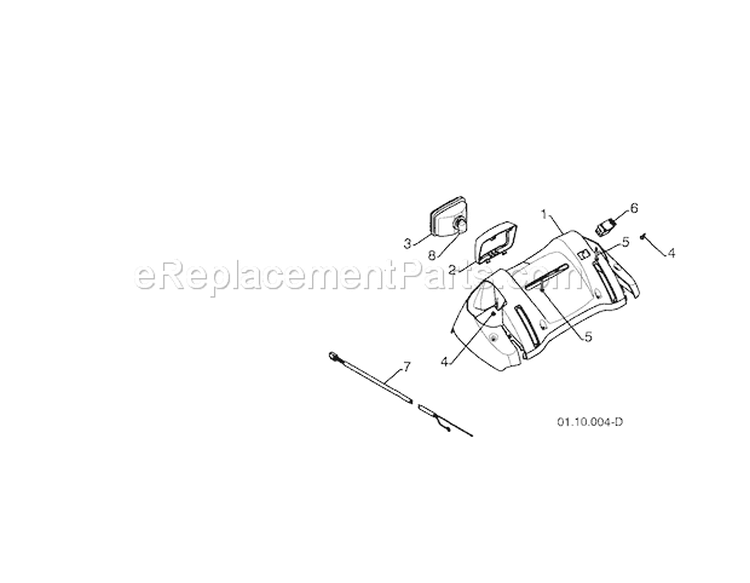 Console Panel/Headlight Diagram and Parts List for 917254880  Craftsman Snow Blower