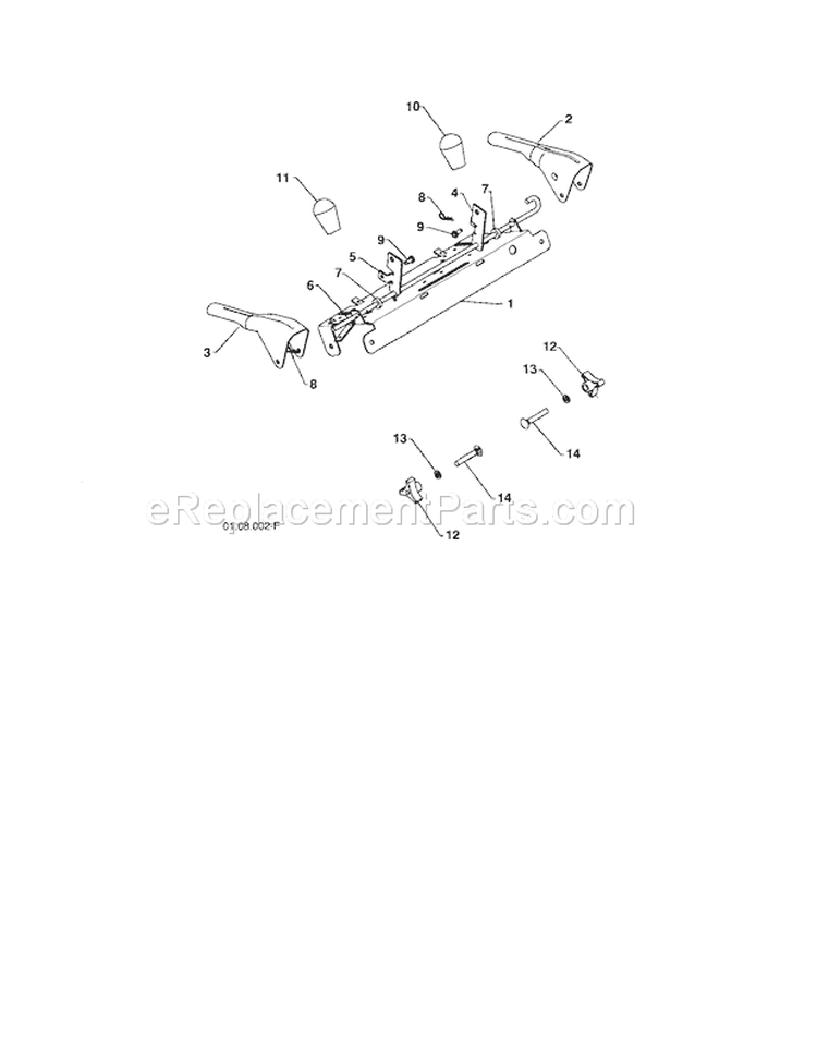 Control Panel Diagram and Parts List for 917254880  Craftsman Snow Blower