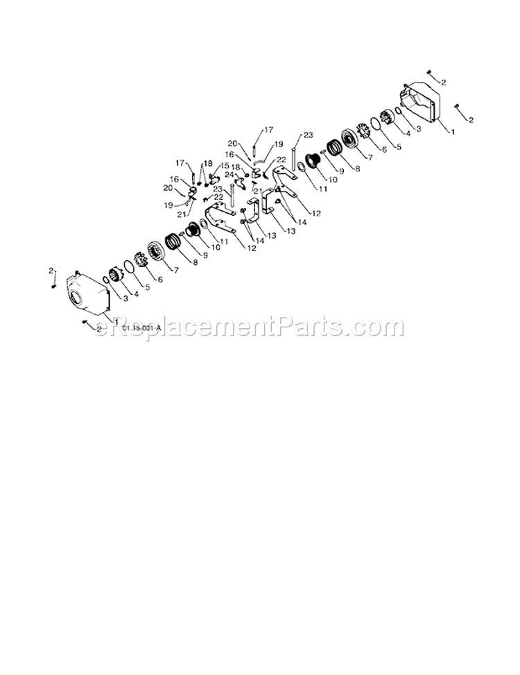 Steering Yoke & Bracket Diagram and Parts List for 917254880  Craftsman Snow Blower