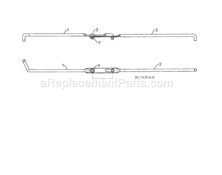 Shifter Rods Diagram and Parts List for 917254880  Craftsman Snow Blower