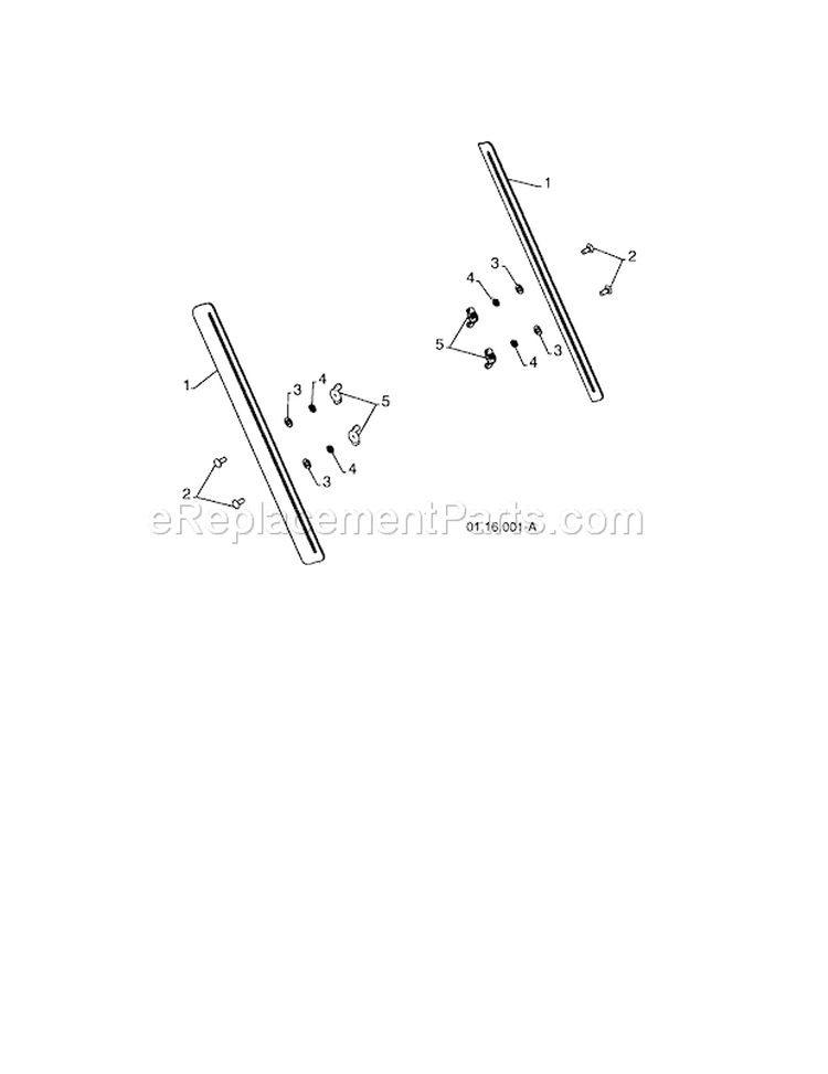 Drift Cutter Bar Diagram and Parts List for 917254880  Craftsman Snow Blower