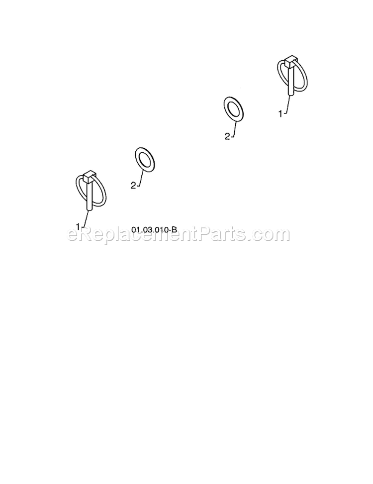 Klik Pin Diagram and Parts List for 917254881  Craftsman Snow Blower