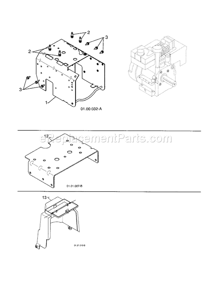 Chassis/Engine/Pulley Diagram and Parts List for 917254881  Craftsman Snow Blower
