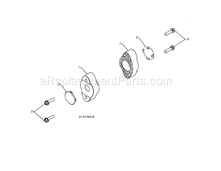 Auger Bearing Diagram and Parts List for 917254881  Craftsman Snow Blower