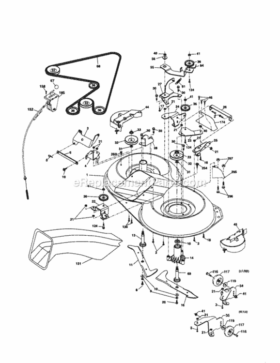 Page I Diagram and Parts List for 917254890  Craftsman Lawn Tractor