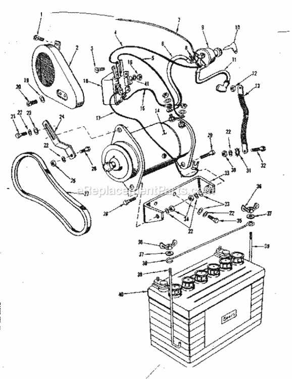 Page C Diagram and Parts List for 91725490  Craftsman Lawn Tractor