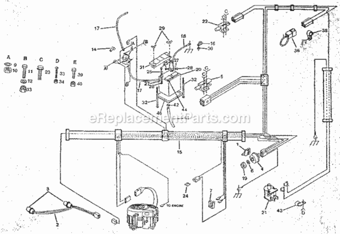 Page A Diagram and Parts List for 917254940  Craftsman Lawn Tractor