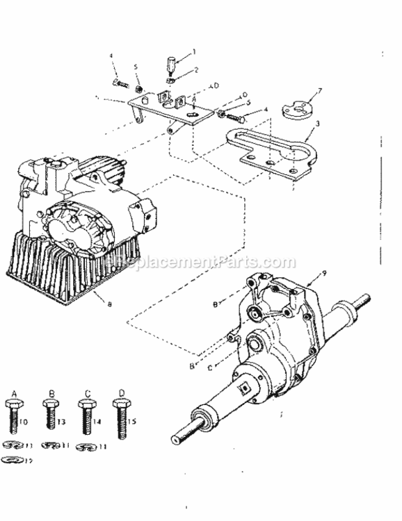 Page E Diagram and Parts List for 91725501  Craftsman Lawn Tractor