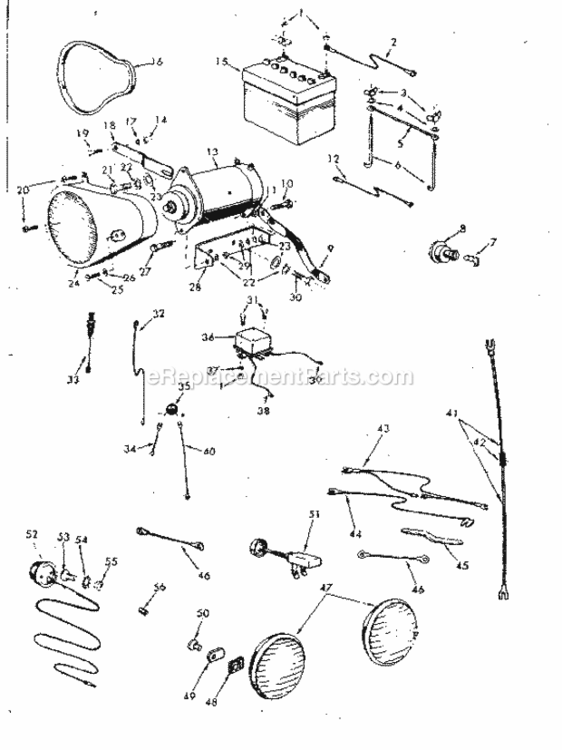 Page H Diagram and Parts List for 91725501  Craftsman Lawn Tractor