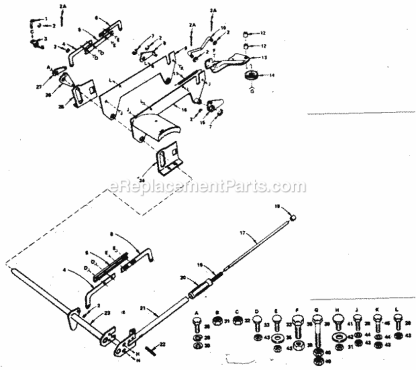 Page H Diagram and Parts List for 917255120  Craftsman Lawn Tractor