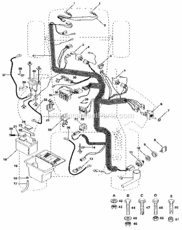 Page B Diagram and Parts List for 917255250  Craftsman Lawn Tractor