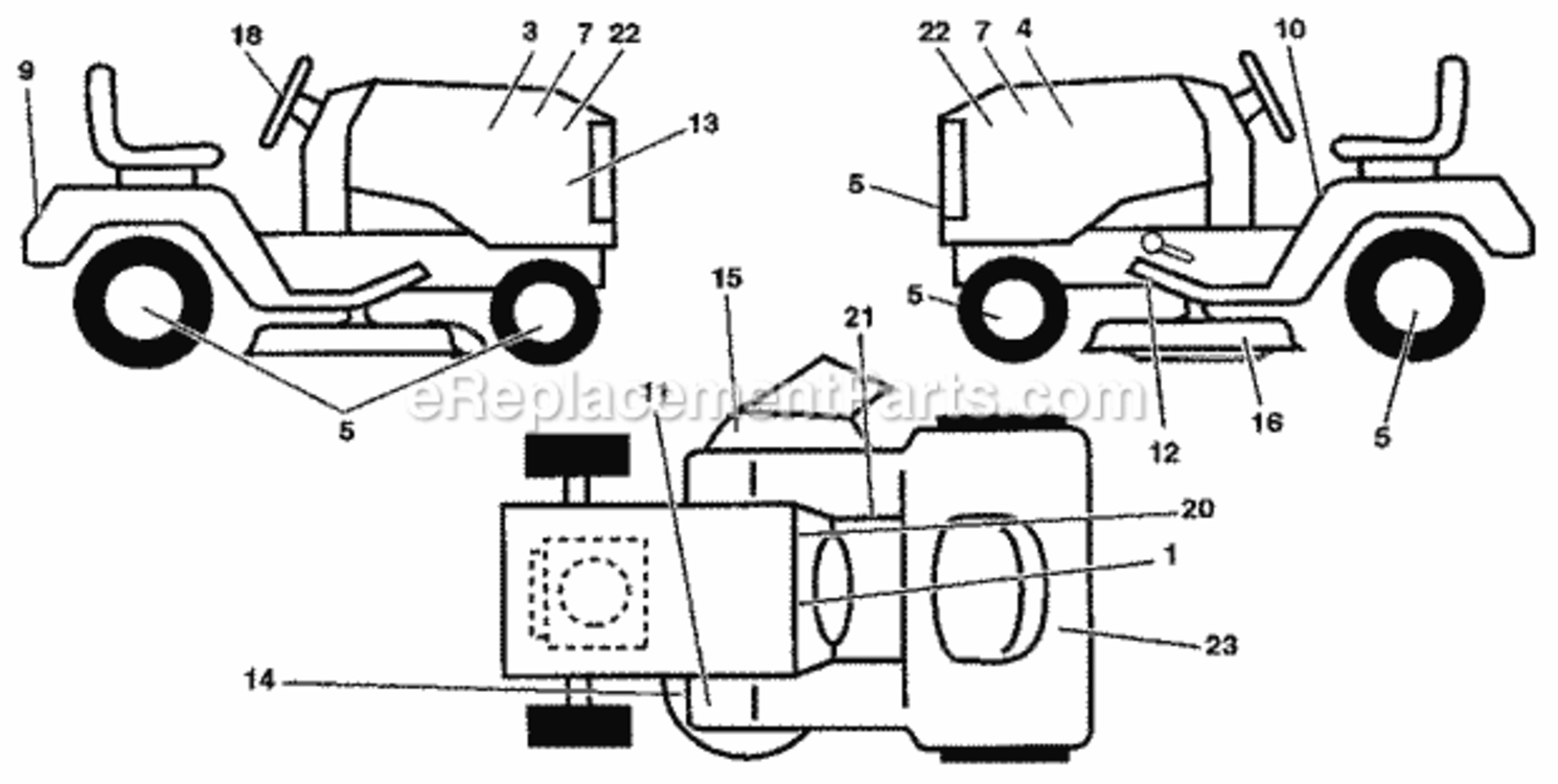 Page A Diagram and Parts List for 917255251  Craftsman Lawn Tractor