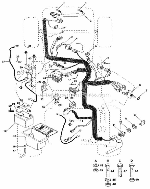 Page B Diagram and Parts List for 917255251  Craftsman Lawn Tractor