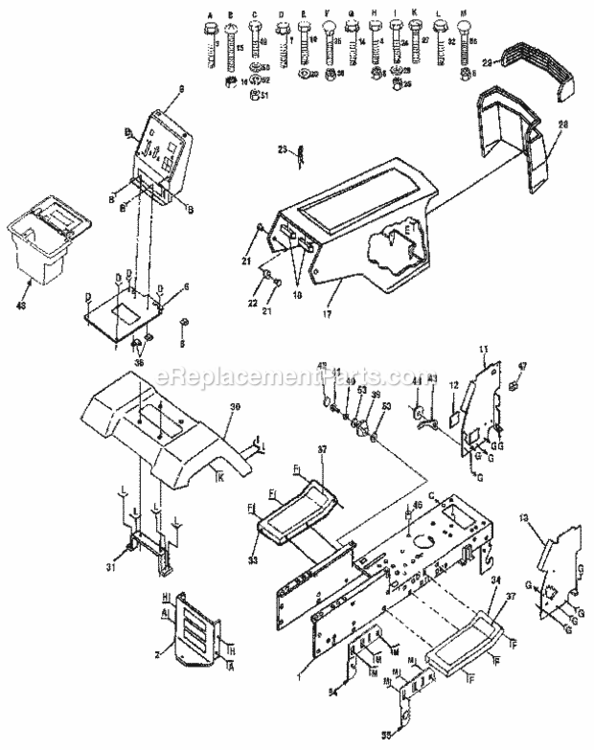Page C Diagram and Parts List for 917255251  Craftsman Lawn Tractor