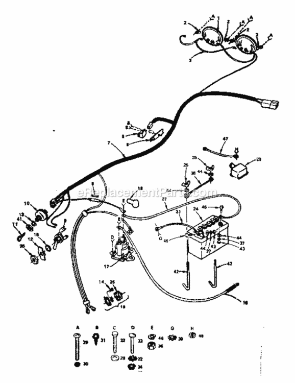 Page A Diagram and Parts List for 917255279  Craftsman Lawn Tractor