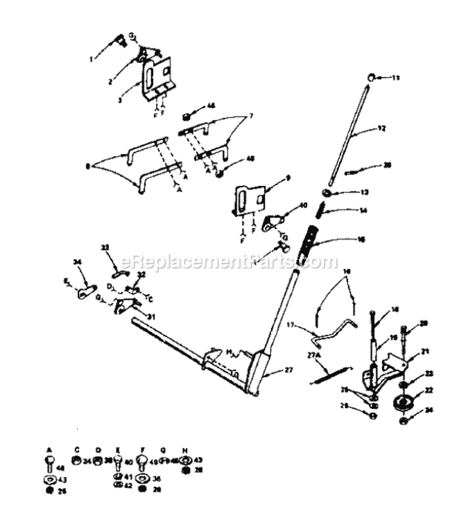 Page G Diagram and Parts List for 917255279  Craftsman Lawn Tractor