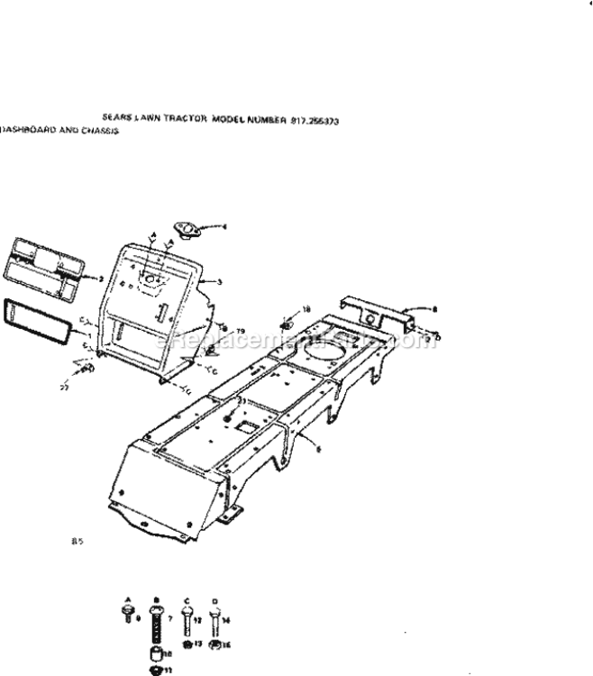 Page B Diagram and Parts List for 917255373  Craftsman Lawn Tractor