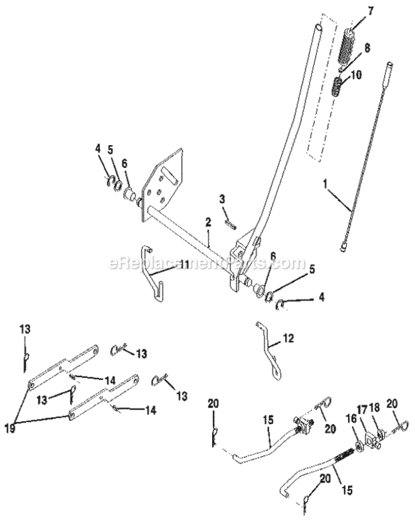 Page J Diagram and Parts List for 917255420  Craftsman Lawn Tractor