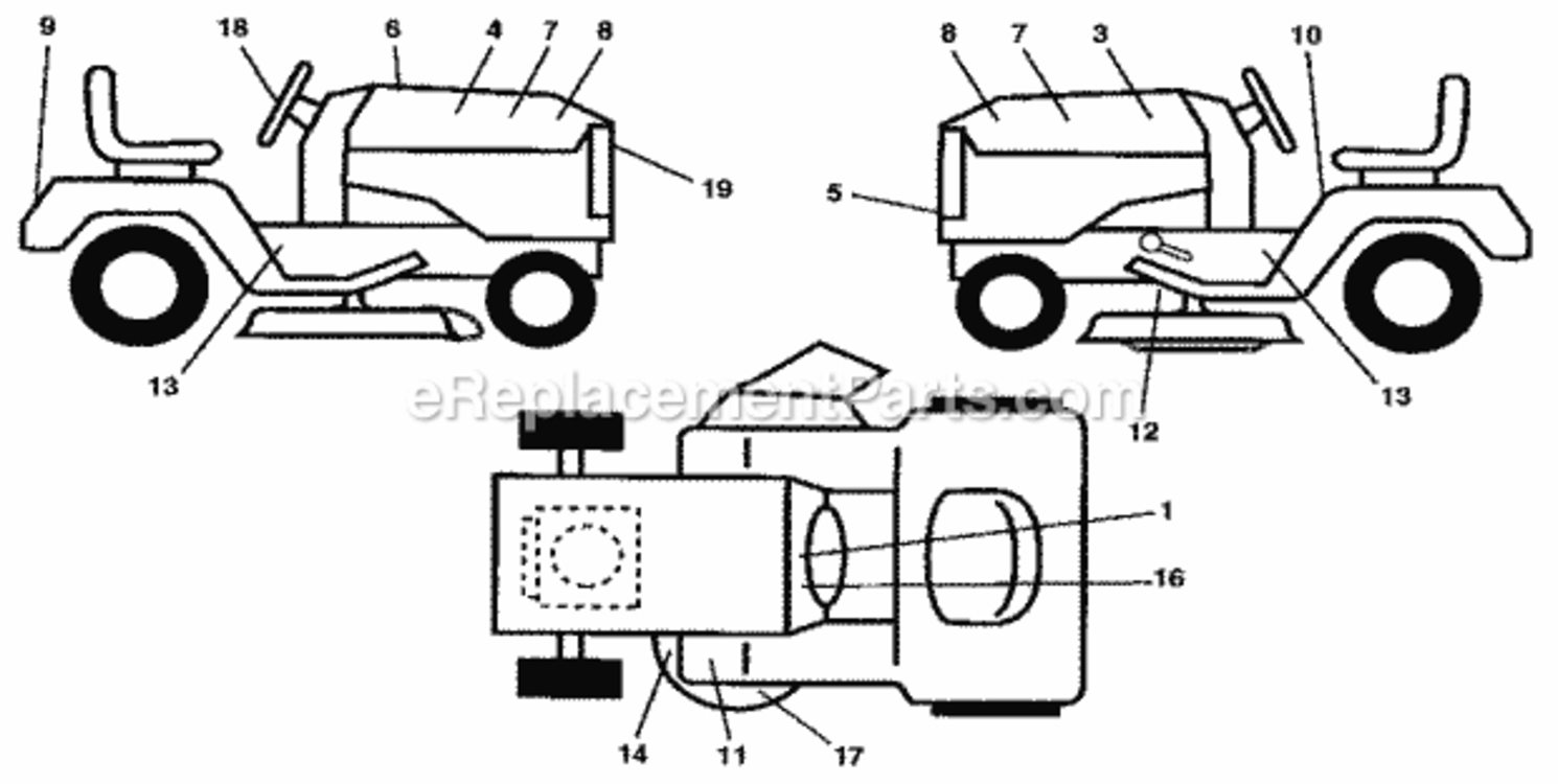 Page F Diagram and Parts List for 917255420  Craftsman Lawn Tractor
