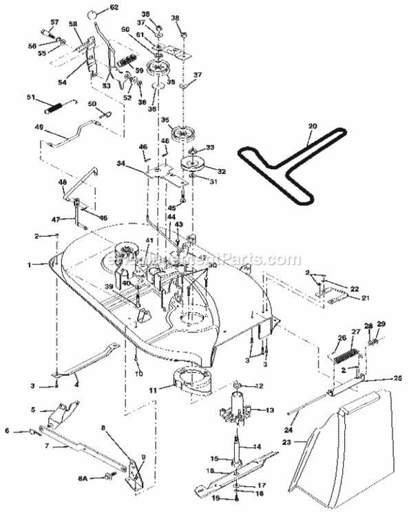 Page I Diagram and Parts List for 917255420  Craftsman Lawn Tractor