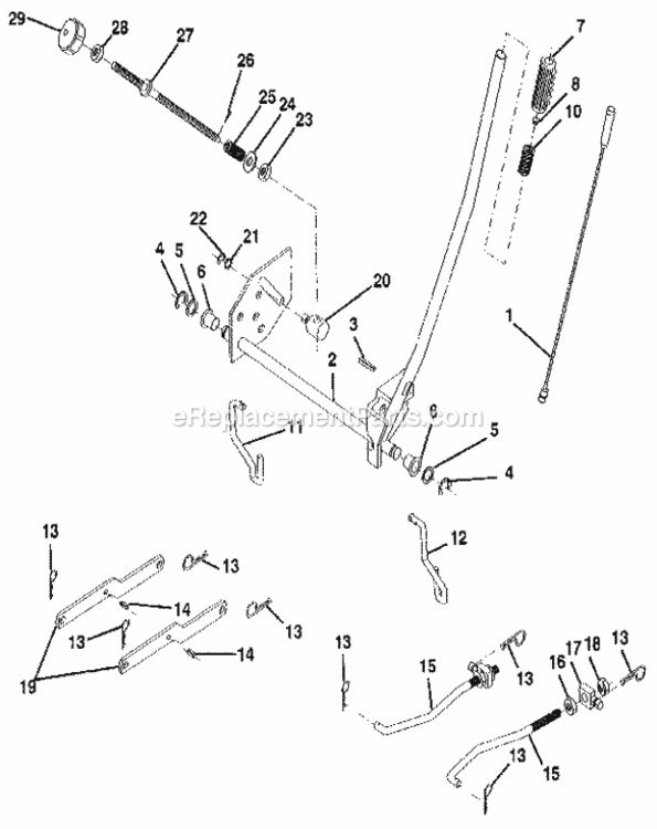 Page J Diagram and Parts List for 917255440  Craftsman Lawn Tractor