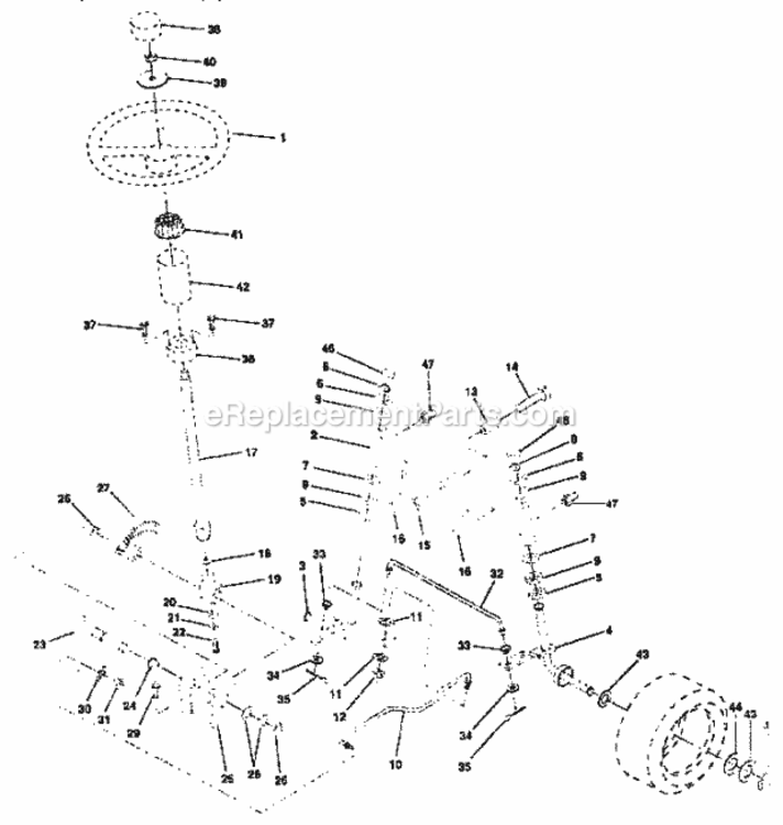 Page D Diagram and Parts List for 917255441  Craftsman Lawn Tractor