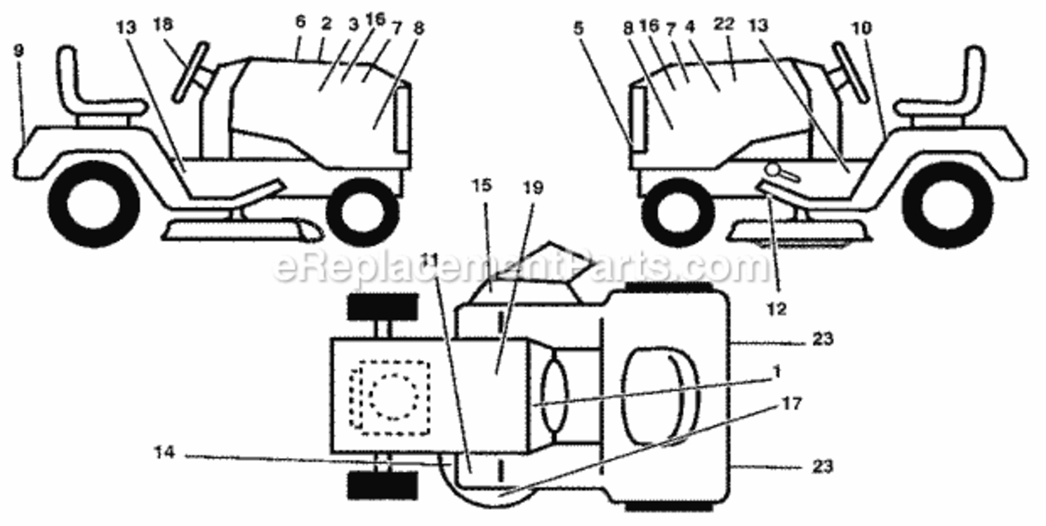 Page G Diagram and Parts List for 917255450  Craftsman Lawn Tractor