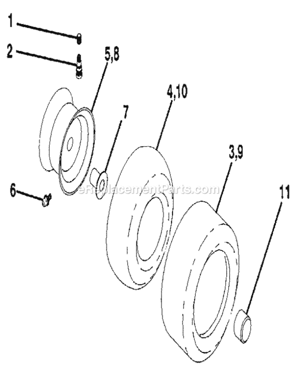 Page H Diagram and Parts List for 917255450  Craftsman Lawn Tractor