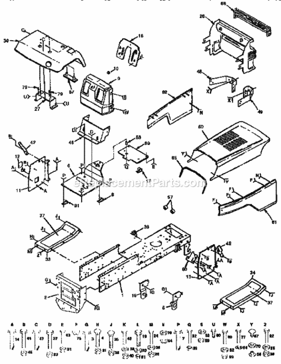 Page B Diagram and Parts List for 917255452  Craftsman Lawn Tractor