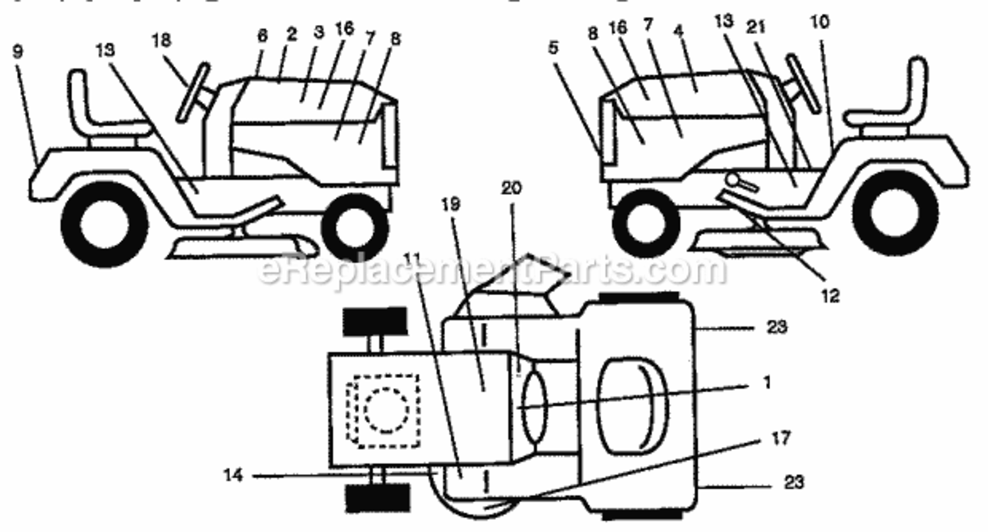 Page G Diagram and Parts List for 917255452  Craftsman Lawn Tractor