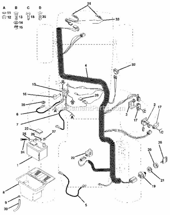 Page A Diagram and Parts List for 917255460  Craftsman Lawn Tractor