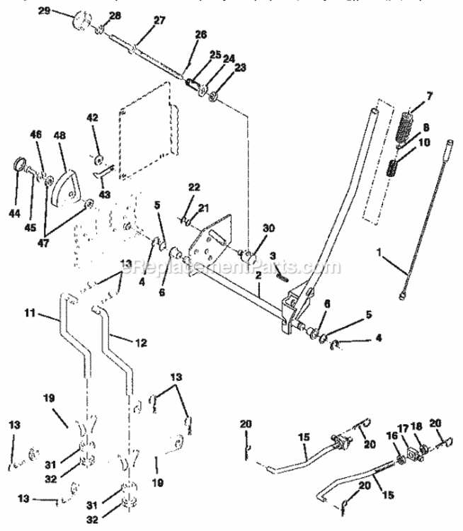 Page J Diagram and Parts List for 917255461  Craftsman Lawn Tractor