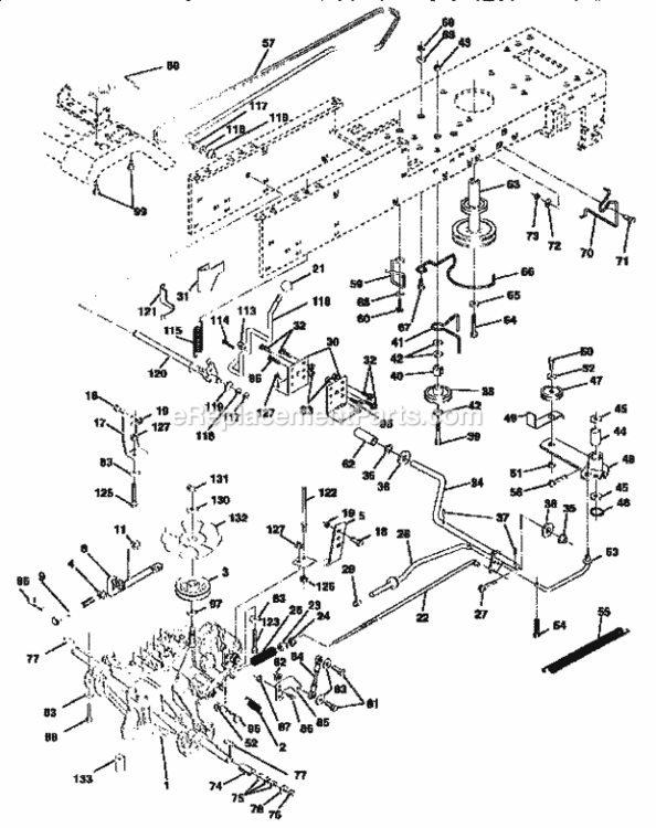 Page C Diagram and Parts List for 917255461  Craftsman Lawn Tractor