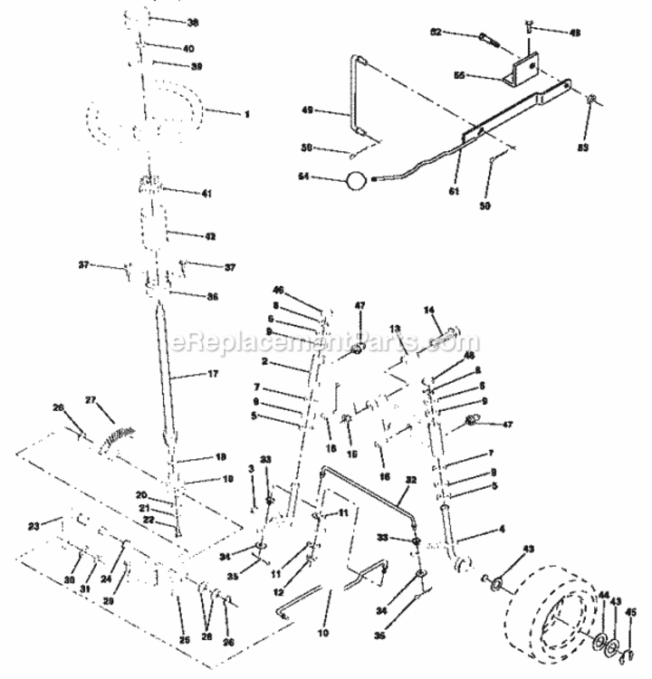 Page D Diagram and Parts List for 917255461  Craftsman Lawn Tractor