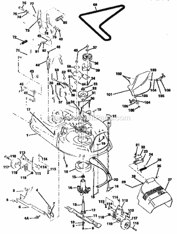 Page I Diagram and Parts List for 917255461  Craftsman Lawn Tractor