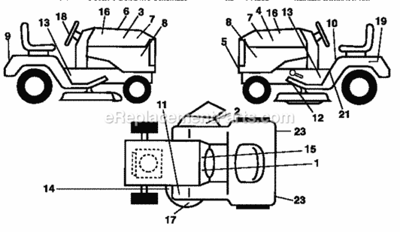 Page G Diagram and Parts List for 917255462  Craftsman Lawn Tractor