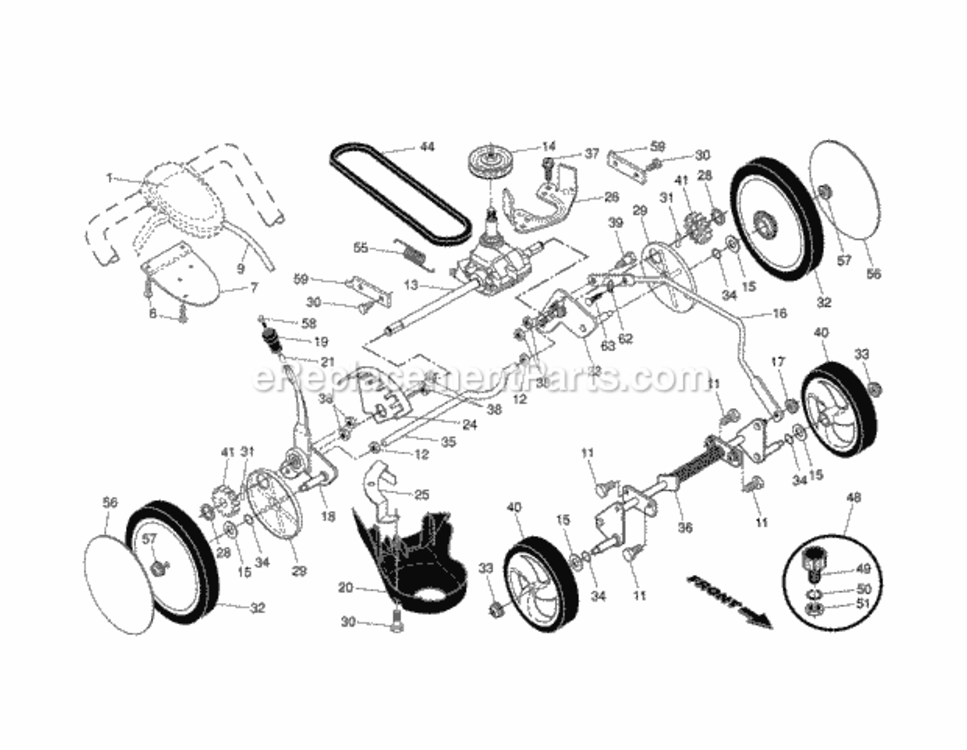 Page B Diagram and Parts List for 917255500  Craftsman Lawn Mower