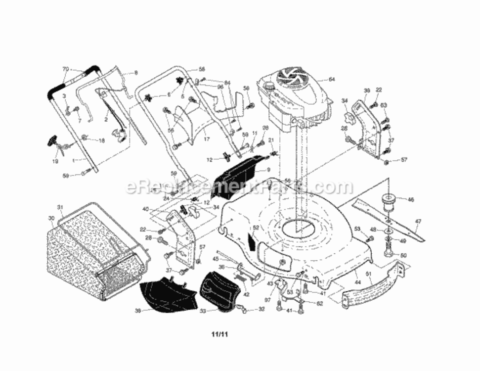Page A Diagram and Parts List for 917255501  Craftsman Lawn Mower