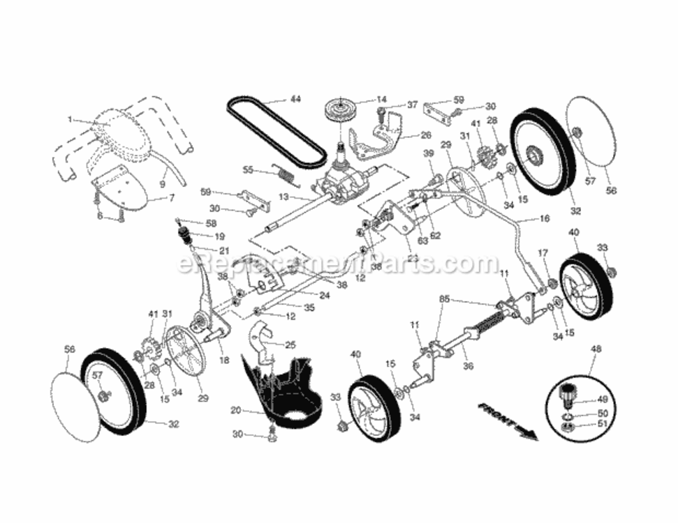Page B Diagram and Parts List for 917255501  Craftsman Lawn Mower