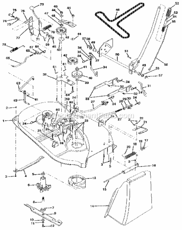 Page I Diagram and Parts List for 917255522  Craftsman Lawn Tractor