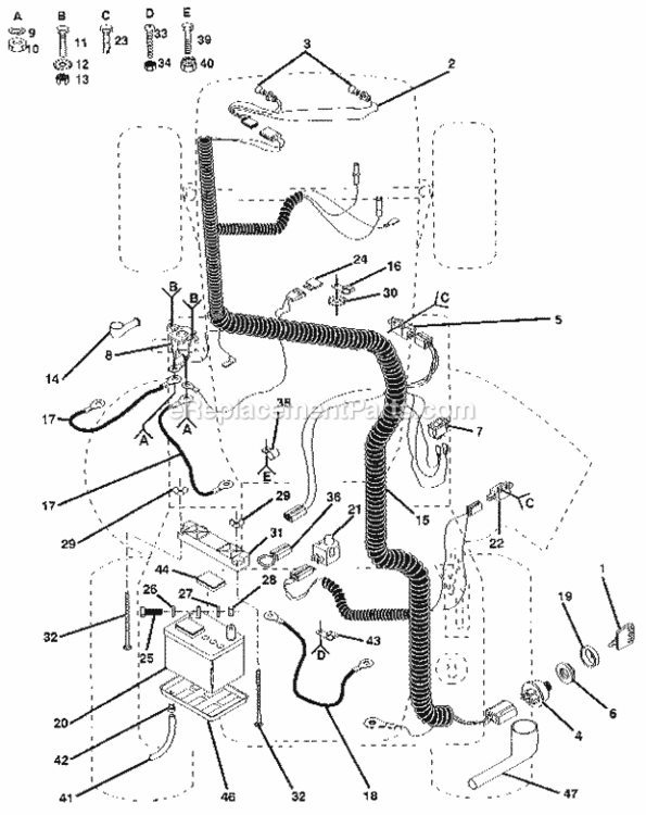Page A Diagram and Parts List for 917255541  Craftsman Lawn Tractor