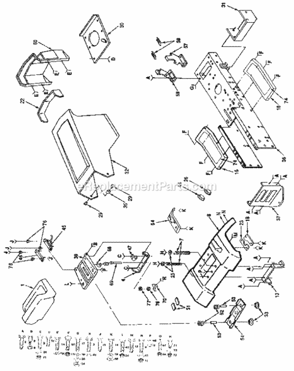 Page B Diagram and Parts List for 917255550  Craftsman Lawn Tractor