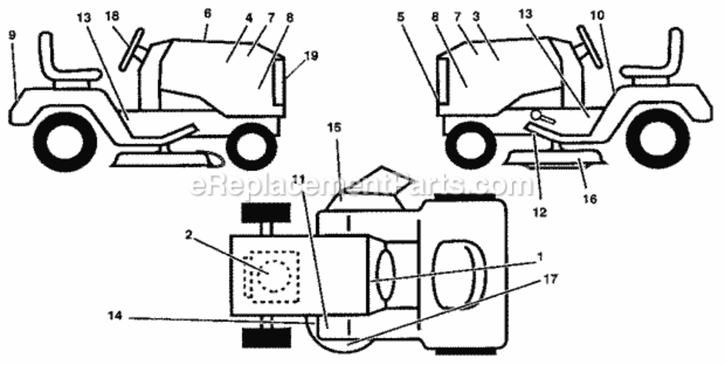 Page F Diagram and Parts List for 917255561  Craftsman Lawn Tractor