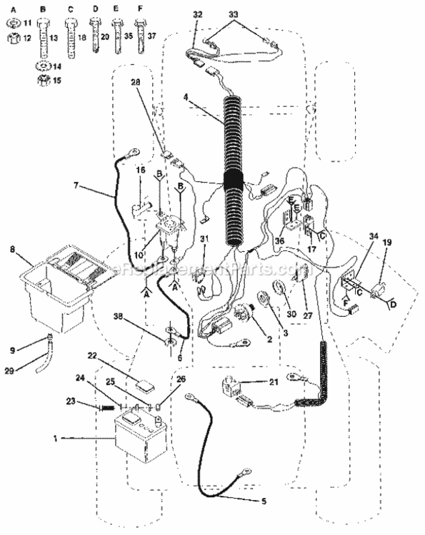 Page A Diagram and Parts List for 917255574  Craftsman Lawn Tractor