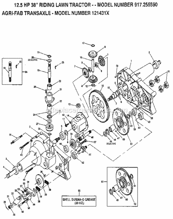 Page K Diagram and Parts List for 917255590  Craftsman Lawn Tractor